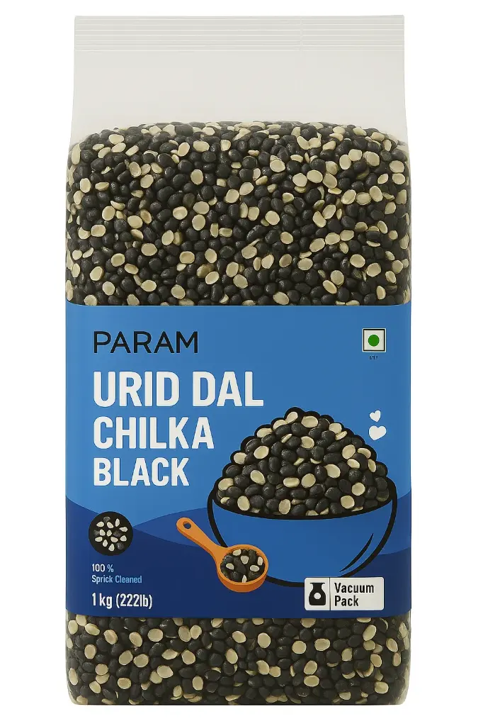 Param Urid Dal Chilka (Split Black Lentis) 500 Gm