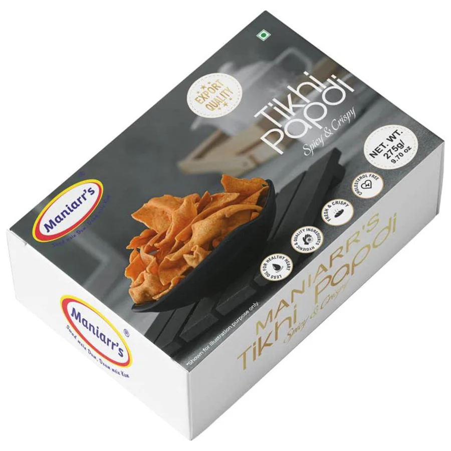 Maniyar's Snacks Tikhi Papdi 275 Gm